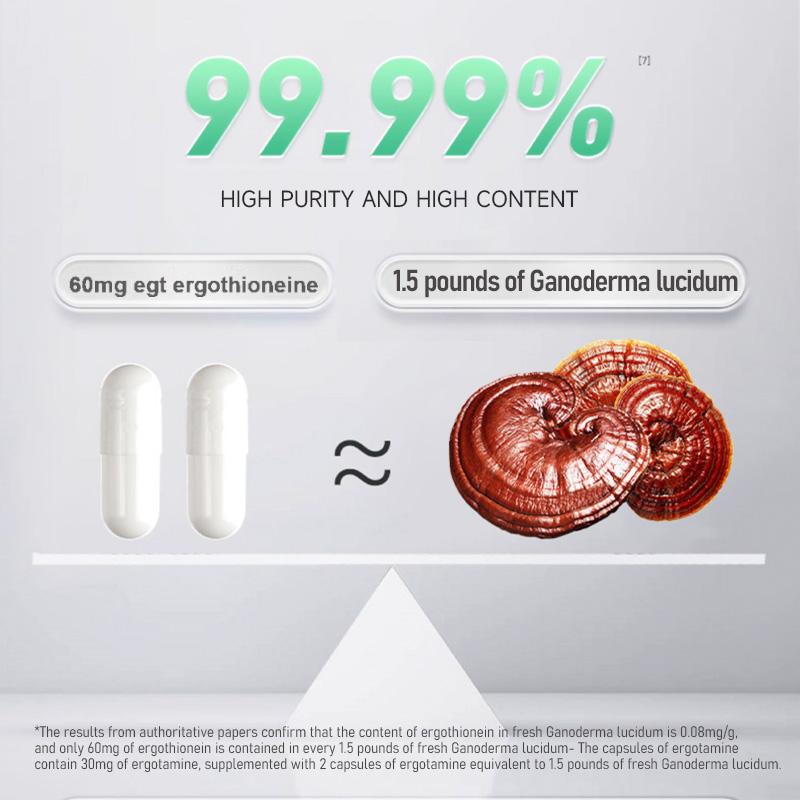 AIDEVI Ergothioneine EGT Supplement 60 Caps 30mg - Ultimate Antioxidant for Cellular Protection and Longevity - Image 6