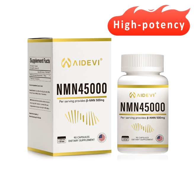 AIDEVI NMN 45000 Supplement Pure 500mg 90 Capsules High Potency Longevity Support
