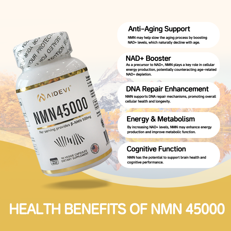 AIDEVI NMN 45000 Supplement Pure 500mg 90 Capsules High Potency Longevity Support - Image 2